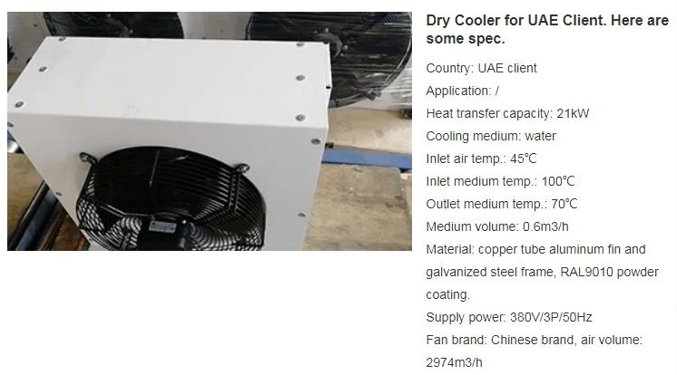 2023 Customized High Quality Dry Cooler for Submerged Cooling System