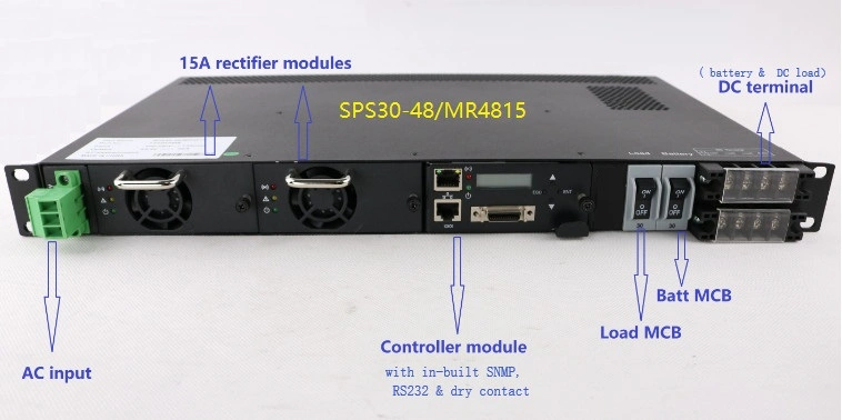 30A 1800W 220V AC 48V DC Telecom Rectifier Power Supply